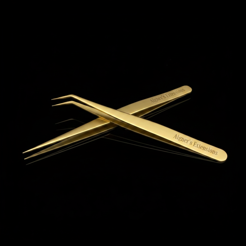 Aigner's Extensions Gold Tweezers - Professional